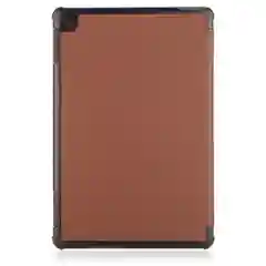 Коричневый чехол-книжка для планшета Huawei MediaPad M5 Lite 10.1 из экокожи КАРТОФАН, подставка
