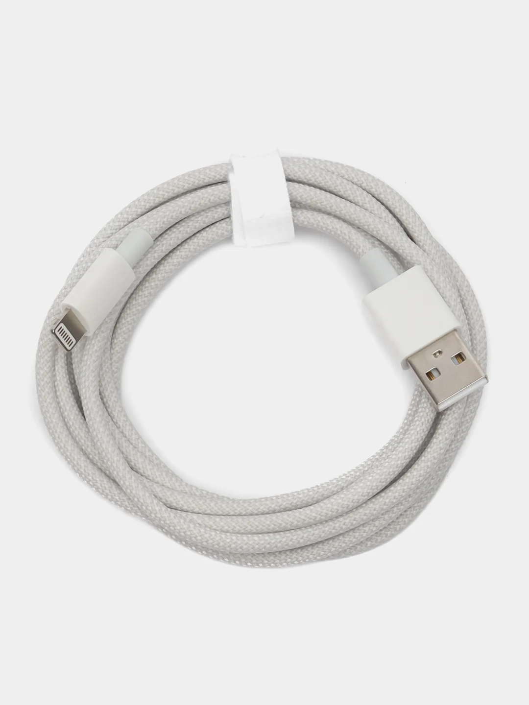 Белый длинный плетённый зарядный кабель для iPhone, Xiaomi, Samsung, USB - lightning, type-c