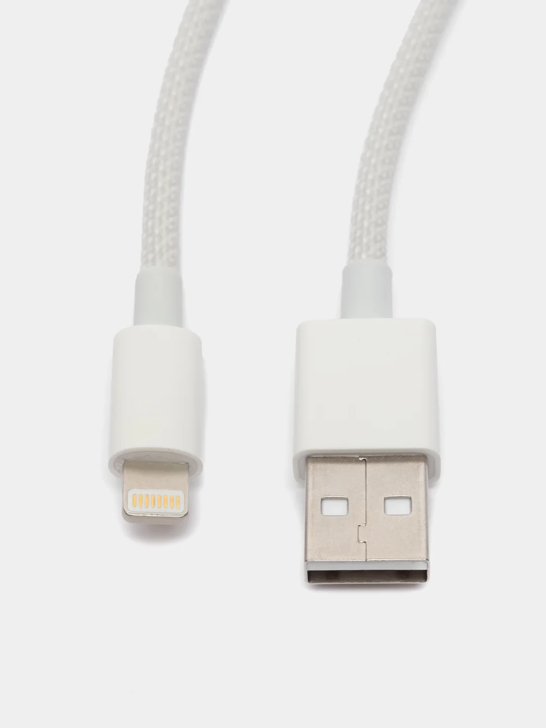Белый длинный плетённый зарядный кабель для iPhone, Xiaomi, Samsung, USB - lightning, type-c