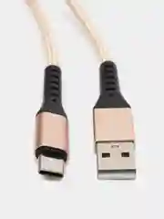 Белый длинный плетённый зарядный кабель для iPhone, Xiaomi, Samsung, USB - lightning, type-c