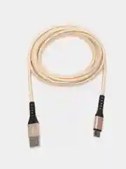 Бронзовый длинный плетённый зарядный кабель для iPhone, Xiaomi, Samsung, USB - lightning, type-c