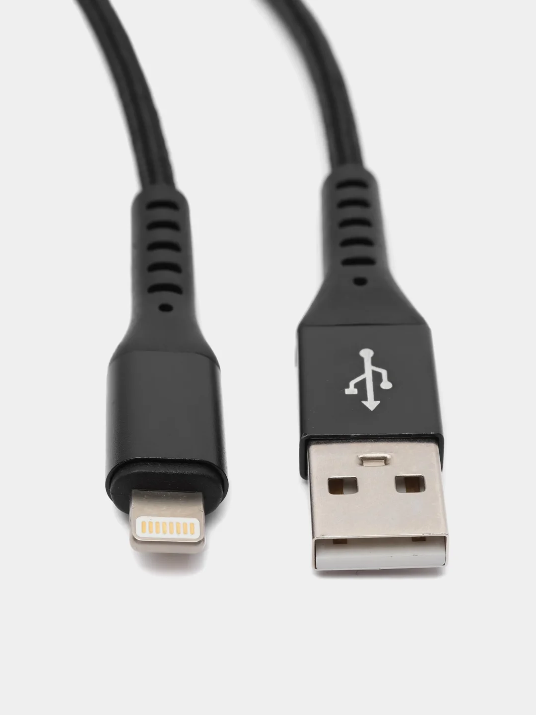 Черный длинный плетённый зарядный кабель для iPhone, Xiaomi, Samsung, USB - lightning, type-c