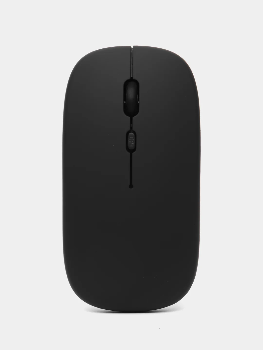 Черный бесшумная, аккумуляторная, беспроводная мышка с bluetooth, 2.4G и Soft-touch покрытием