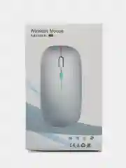 Черный бесшумная, аккумуляторная, беспроводная мышка с bluetooth, 2.4G и Soft-touch покрытием
