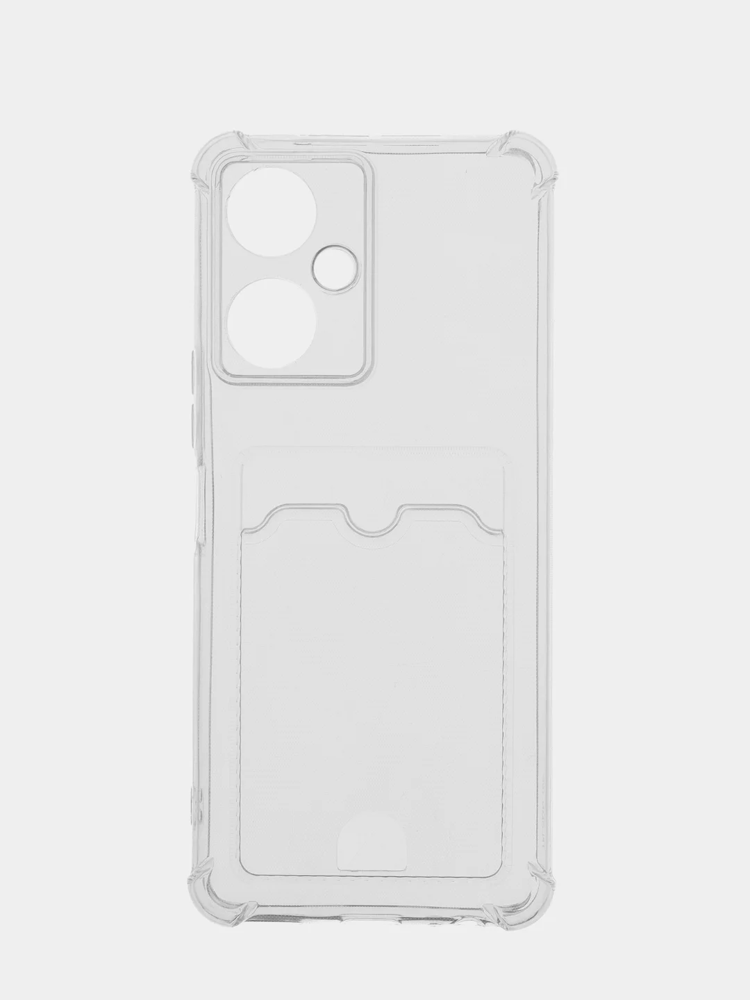 Прозрачный чехол Tecno Camon 19 / 19 Pro / Техно Камон 19 / 19 Про, с карманом для карт, прозрачный