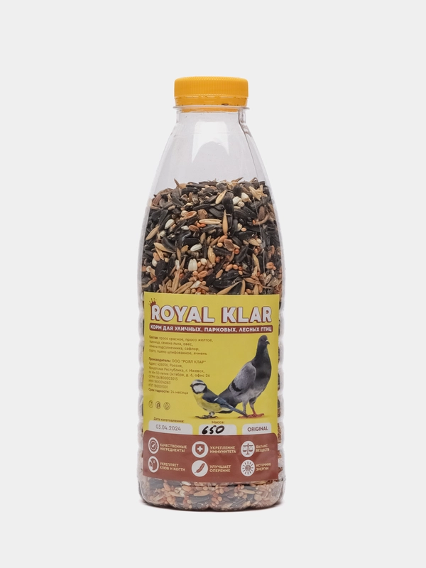 Корм для уличных, парковых, лесных птиц ROYAL KLAR 650 гр