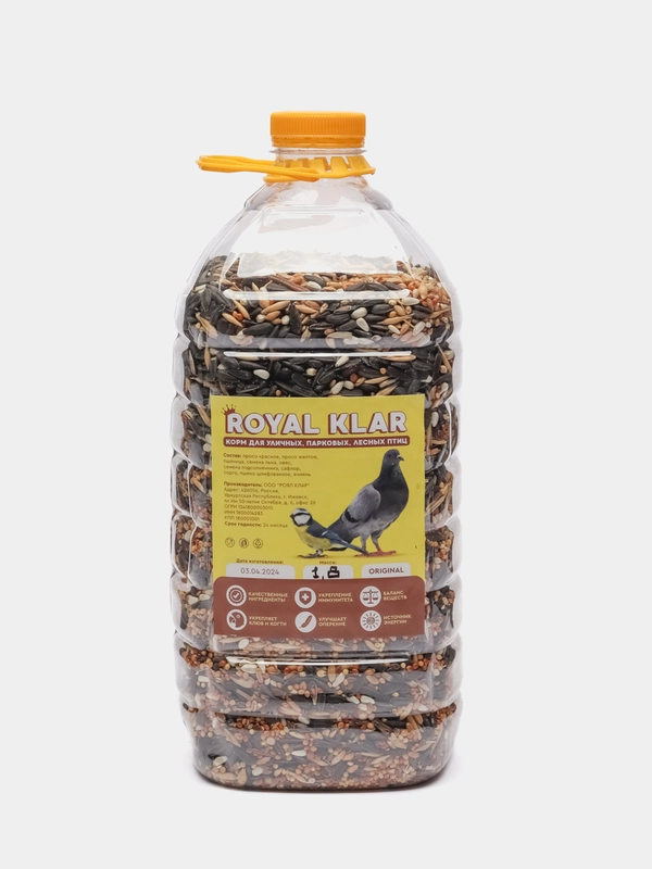 Корм для уличных, парковых, лесных птиц ROYAL KLAR 1,8 кг
