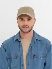 Бежевый джинсовая кепка унисекс / летняя бейсболка