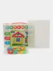 Салатовый детская мозаика-пазл 40-180 деталей, диаметр 10-20 мм, 4-6 цвета, настольная игра 3+