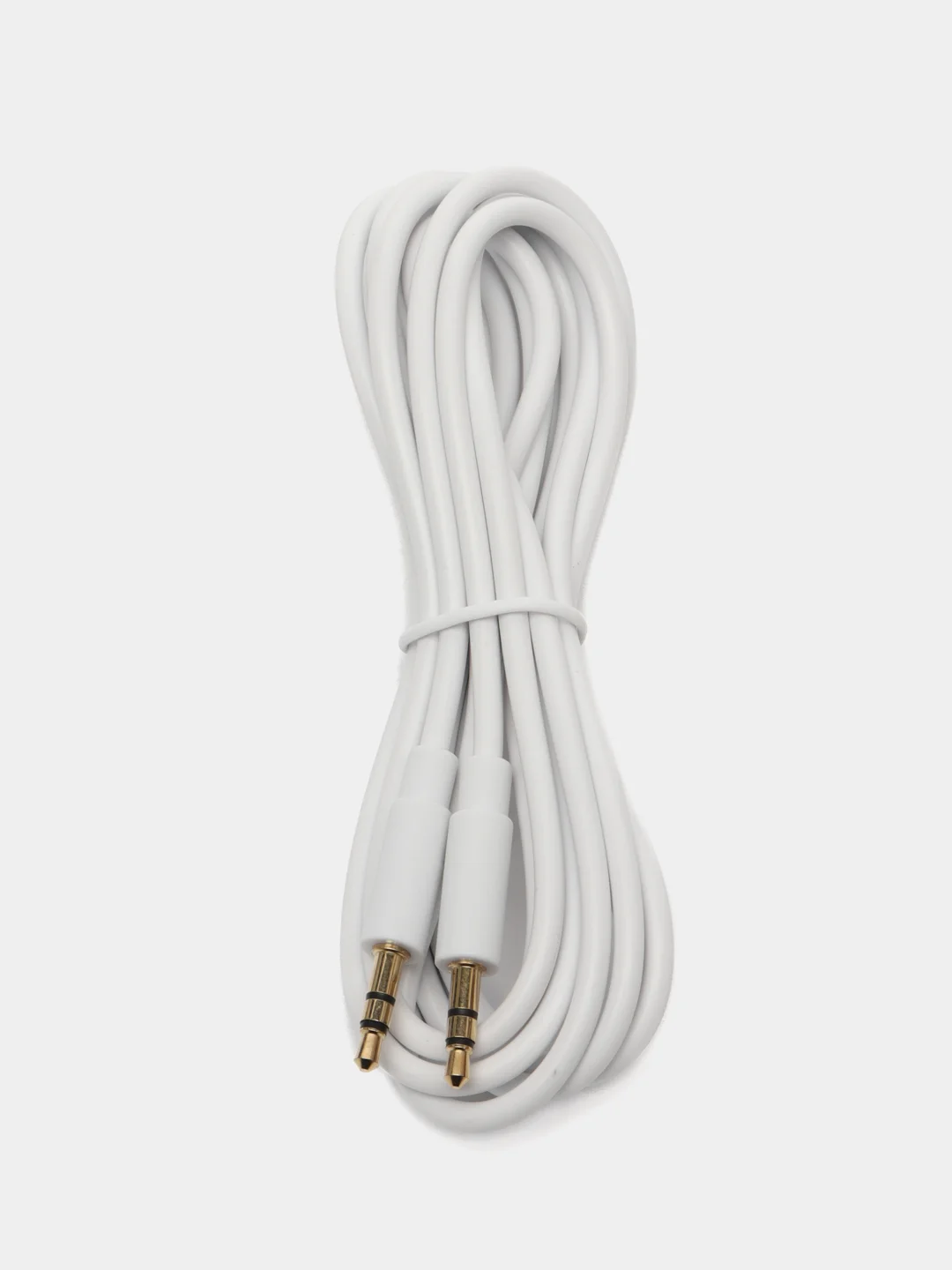 Белый кабель AUX (3.5x3.5 мм) GFPower, 3-pin, прямой штекер