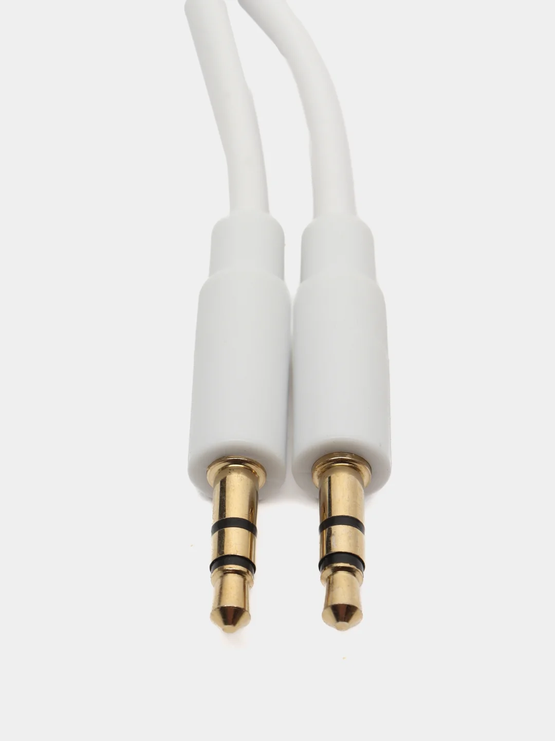 Белый кабель AUX (3.5x3.5 мм) GFPower, 3-pin, прямой штекер