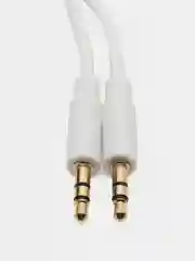 Белый кабель AUX (3.5x3.5 мм) GFPower, 3-pin, прямой штекер