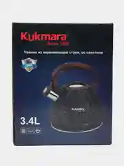 Угольный чайник со свистком 3-3,4л Kukmara, нержавеющая сталь, для всех типов плит