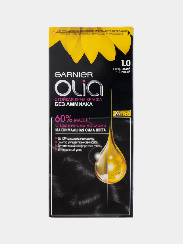 Garnier крем-краска для волос "Olia", 1.0 Глубокий черный,  112 мл