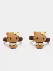 Шоколадный детские резинки для волос Hello Kitty, 2 штуки