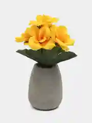 Желтый искусственные цветы, букетик из роз, высота 20 см