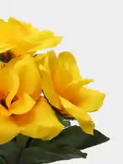 Желтый искусственные цветы, букетик из роз, высота 20 см