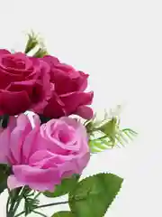 Розовый искусственные цветы, букет из роз, двуцветные, высота 33 см