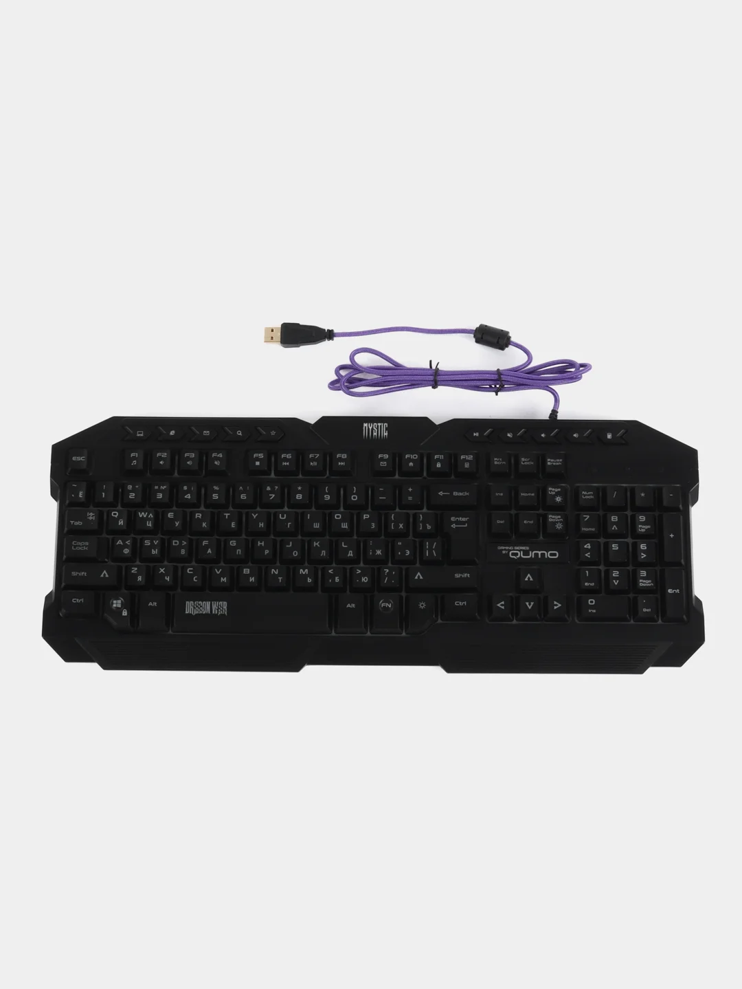 Комплект клавиатура+мышь+ковер Qumo Mystic K58/M76, проводная, мембран, 3200 dpi, USB
