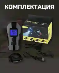 Черный фонарь велосипедный, с дисплеем спидометра и гудком