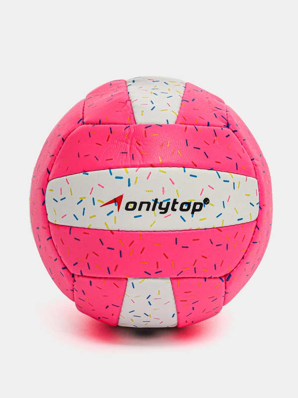 Мяч волейбольный ONLYTOP "Пончик", ПВХ, машинная сшивка, 18 панелей, р. 2