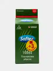Softex Ribbed Презервативы с ребрами и легким ароматом лайма 10 шт