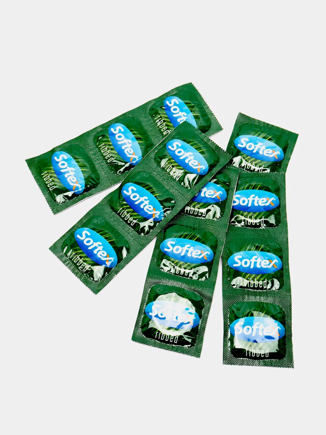 Softex Ribbed Презервативы с ребрами и легким ароматом лайма 10 шт