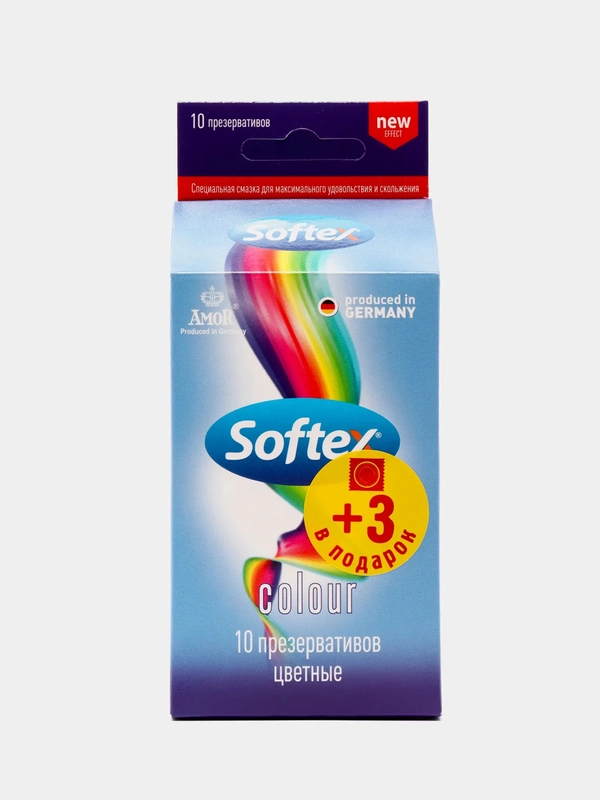 Softex Colour презервативы красного цвета с ароматом клубники 10 шт