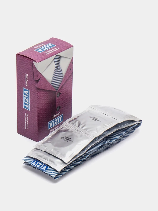 Презервативы VIZIT Ribbed, 18 штук