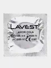 Презервативы Lavest Black, с ароматом колы, черные, 15 штук