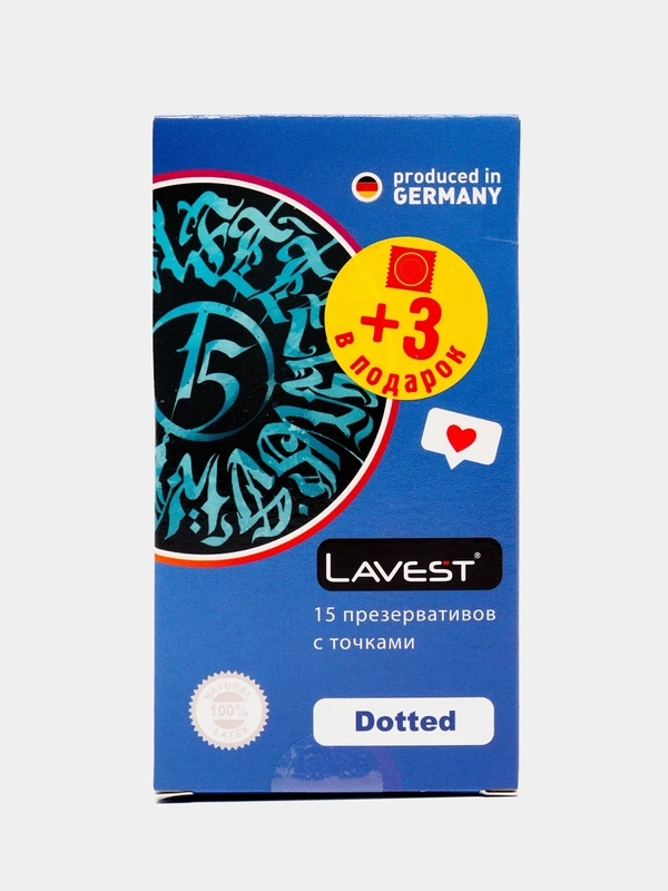 Lavest Dotted розовые презервативы с точечной структурой стенок 15 шт