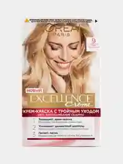 LOreal Paris Стойкая крем-краска для волос "Excellence", оттенок 9, Очень светло-русый