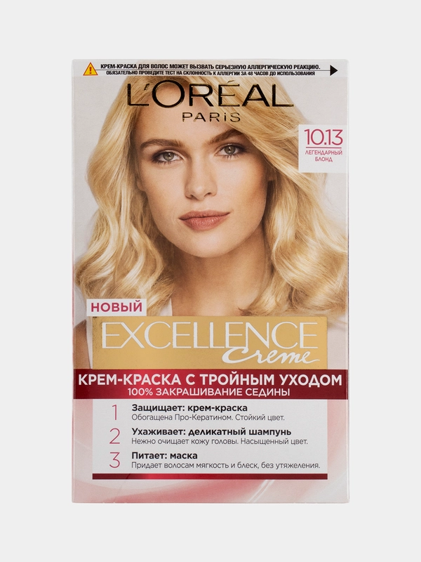 LOreal Paris Стойкая крем-краска для волос "Excellence", 10.13, Легендарный блонд