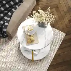Золотой стол журнальный Дели, придиванный, кофейный, в детскую комнату