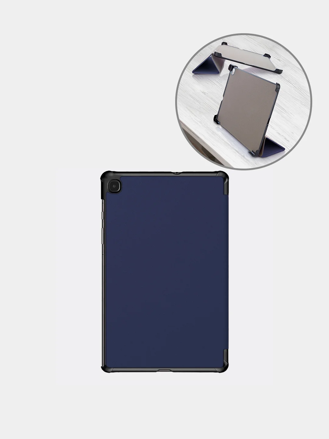 Темно-синий чехол-книжка для планшета Samsung Galaxy Tab S6 Lite 2024/ 22/ 20 10.4 из экокожи КАРТОФАН