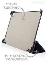 Темно-синий чехол-книжка для планшета Samsung Galaxy Tab S6 Lite 2024/ 22/ 20 10.4 из экокожи КАРТОФАН