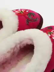 Фуксия тапочки женские из натуральной овчины