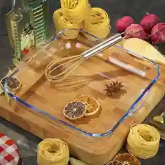 Форма для запекания стекло, 27.4х30х6 см, 2.9 л, квадр, Daniks, 45024