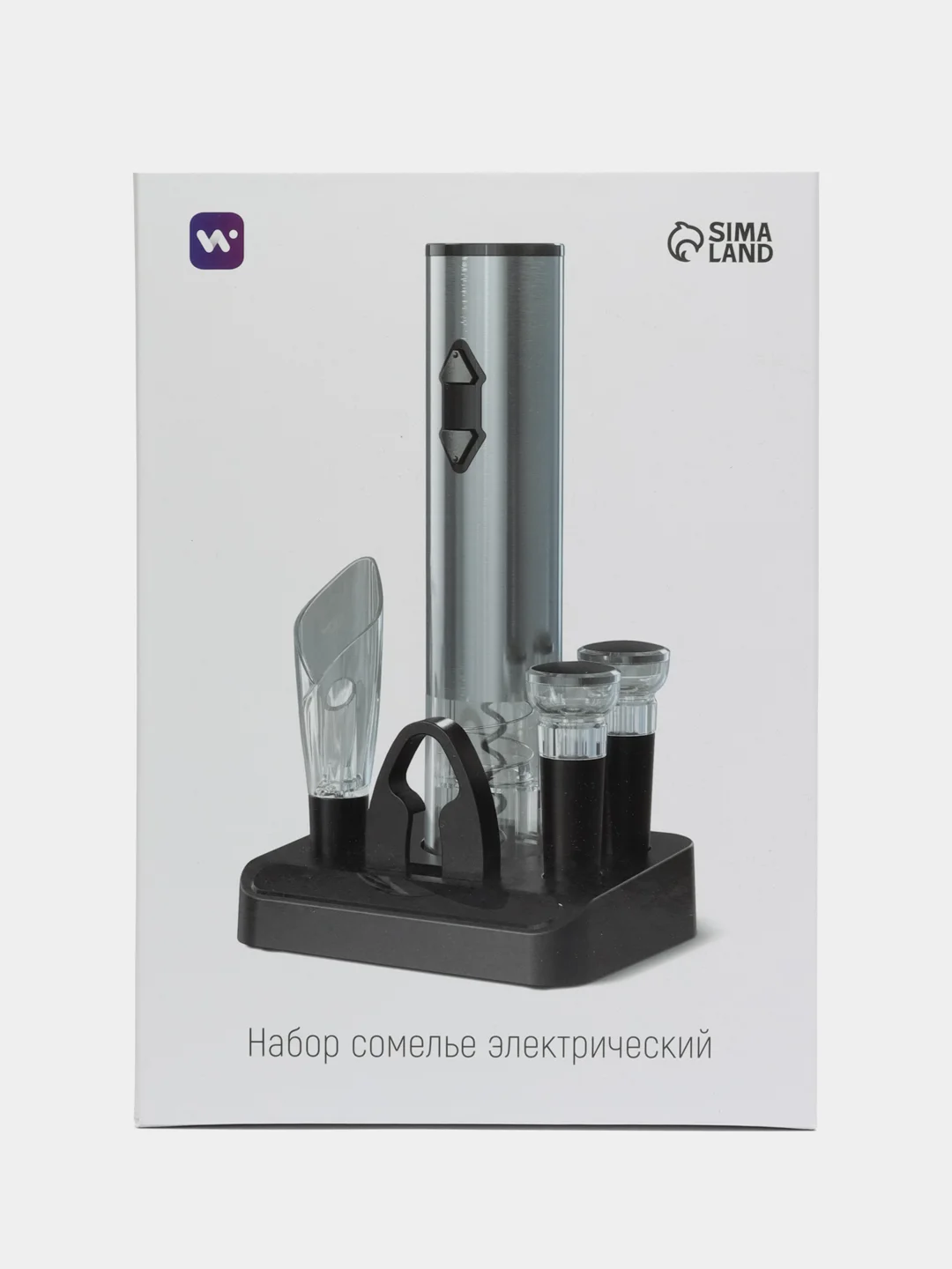 Набор сомелье электрический Windigo LSH-06, 2 пробки, аэратор, штопор, подставка