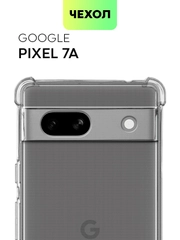 Противоударный чехол для Google Pixel 7A силиконовый BROSCORP с защитой углов и камер
