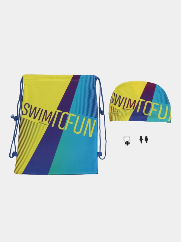 Набор для плавания взрослый ONLITOP Swim: шапочка, беруши, зажим для носа, мешок