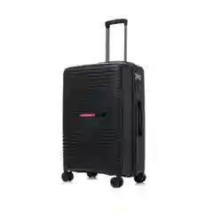 Черный чемодан на колесах TRAVEL / Полипропилен / 4-х колесный / 3 размера / 4 цвета