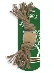 Игрушка для собак COFFEE WOOD "Бочонок на веревке", 20см, S (Вьетнам)