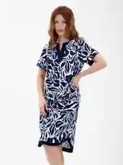 Индиго туника женская,платье, большой размерный ряд с 50 по 68,LILIANS