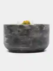 Серый свеча в гипсовом кашпо интерьерная свеча свеча с сухоцветами