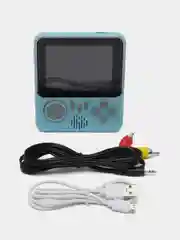 Игровая приставка PGP AIO Junior FC32a Slim, AV кабель, 8 бит, 500 игр, голубая