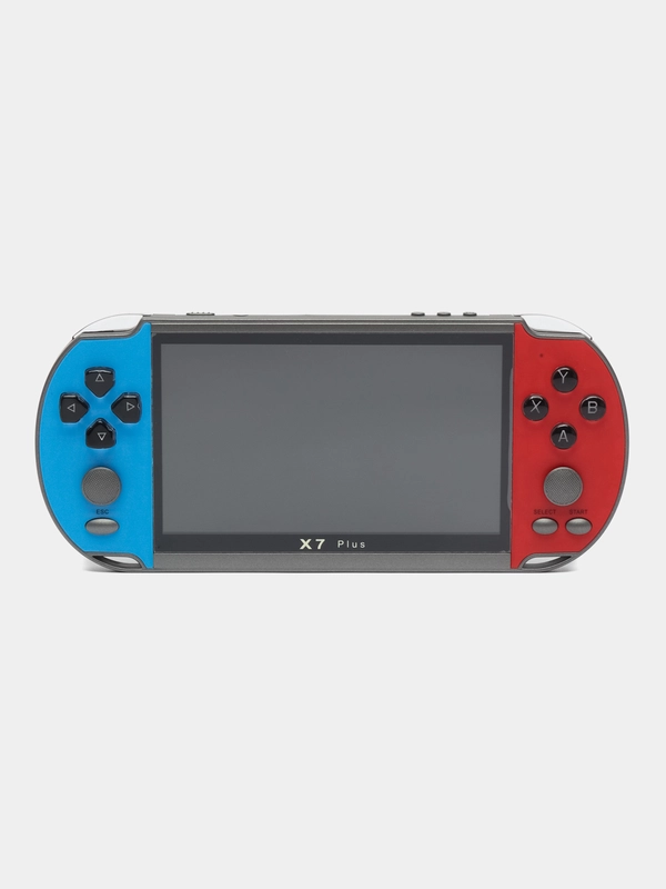 Игровая приставка X7 Plus, AV кабель, 8 бит, 7000 игр, сине-красная