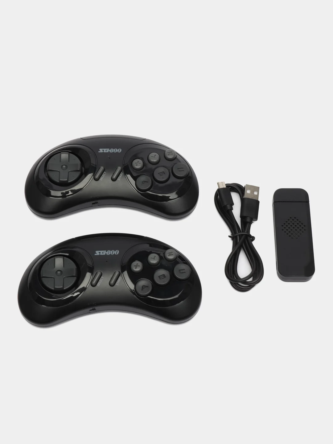 Игровая приставка SG800, 1600 игр, AV кабель, 2 беспроводны джойстика, чёрная