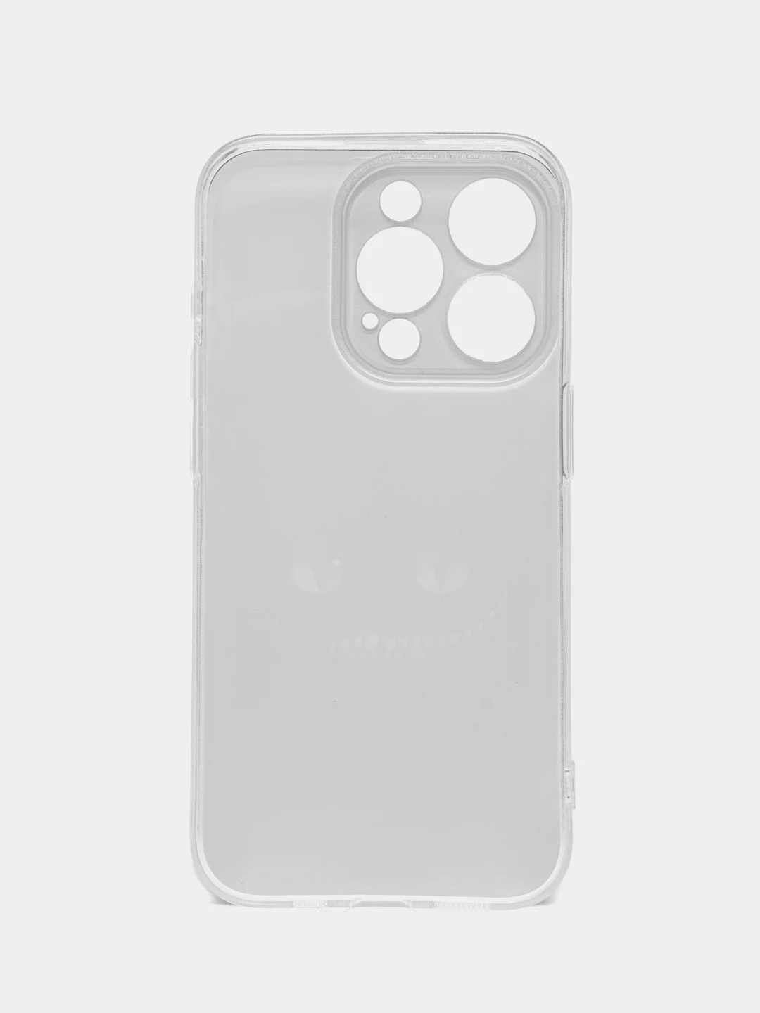 Черный чехол на Apple iPhone 15 Pro / Айфон 15 Про прозрачный, с рисунком, защита камеры