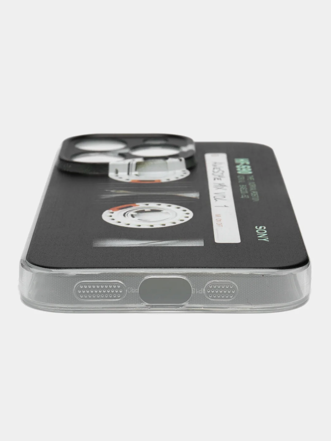 Хром чехол на Apple iPhone 15 Pro / Айфон 15 Про прозрачный, с рисунком, защита камеры
